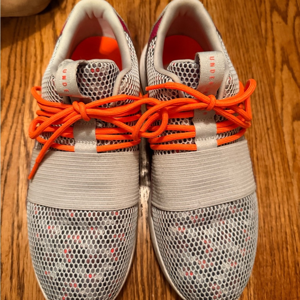 Under Armour Gray and Orange Athletic Shoes